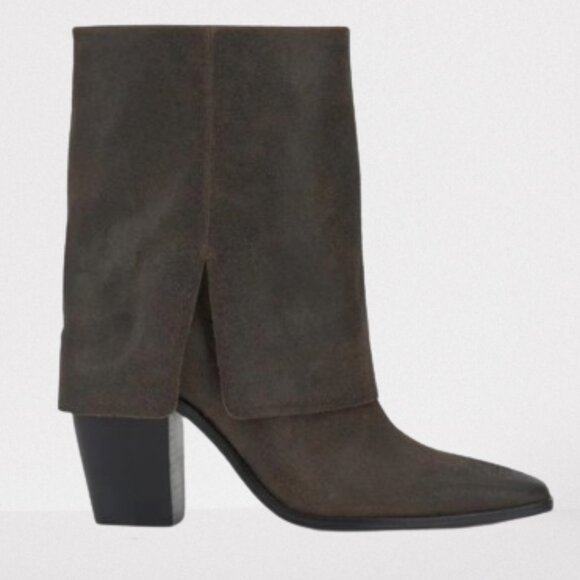 Vince Camuto Women's Alolison Leather Cuffed Boots sz 9.5 Tobacco - Picture 1 of 16